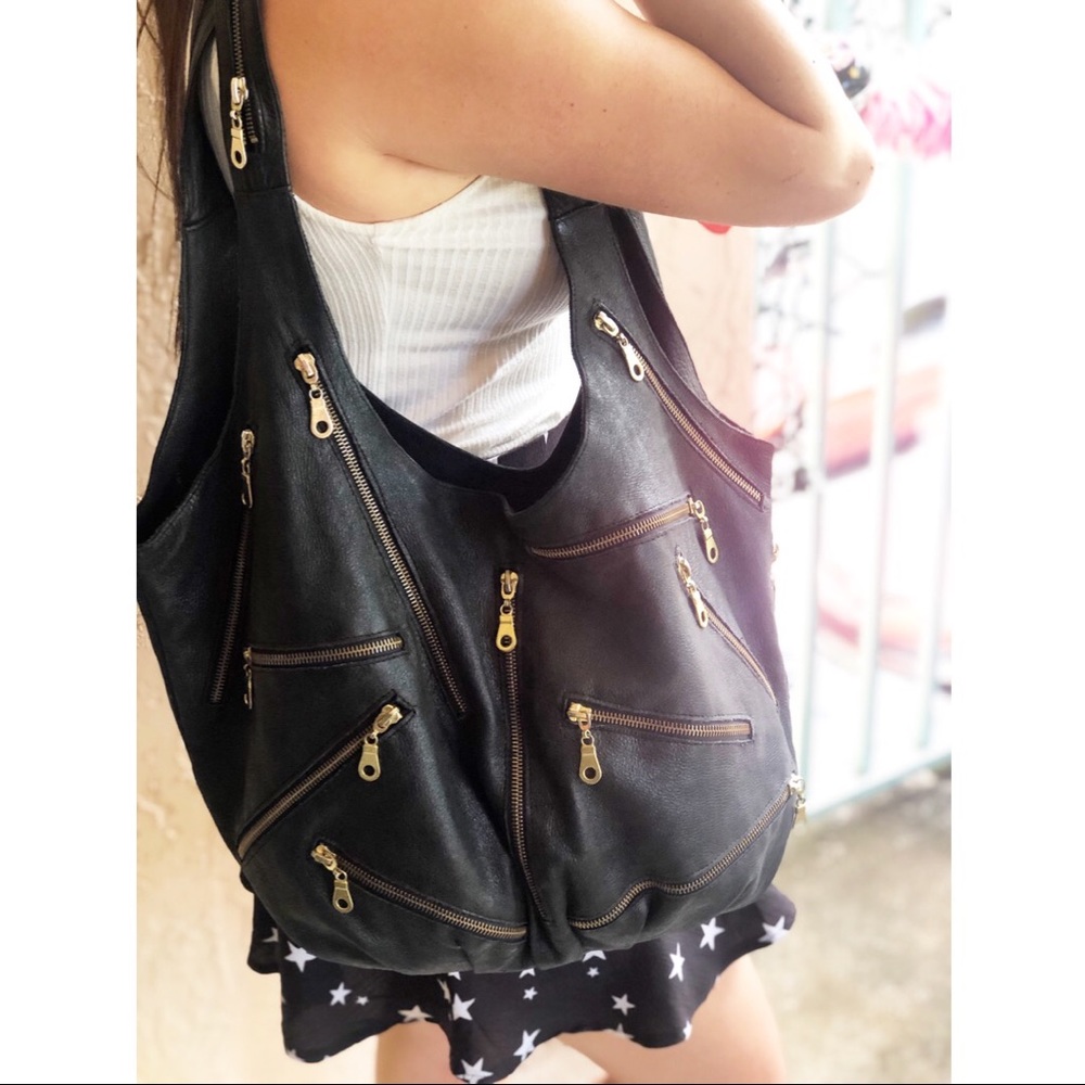 JJ Winters Leather Zipper Bag